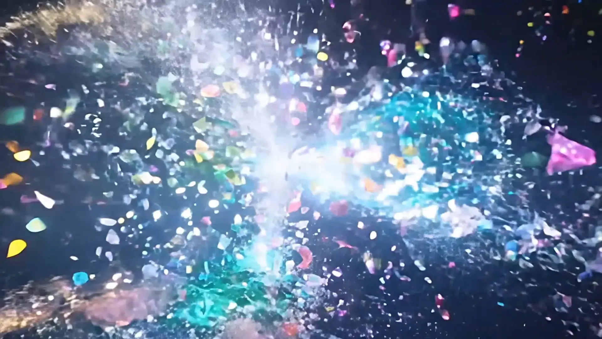 Colorful Particle Explosion Overlay for Dynamic Logo Animation